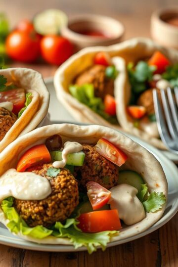 10-Minute Mediterranean Falafel Wraps