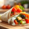 10-Minute Mediterranean Veggie Wraps