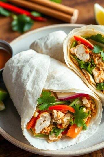 10-Minute Thai Peanut Wraps
