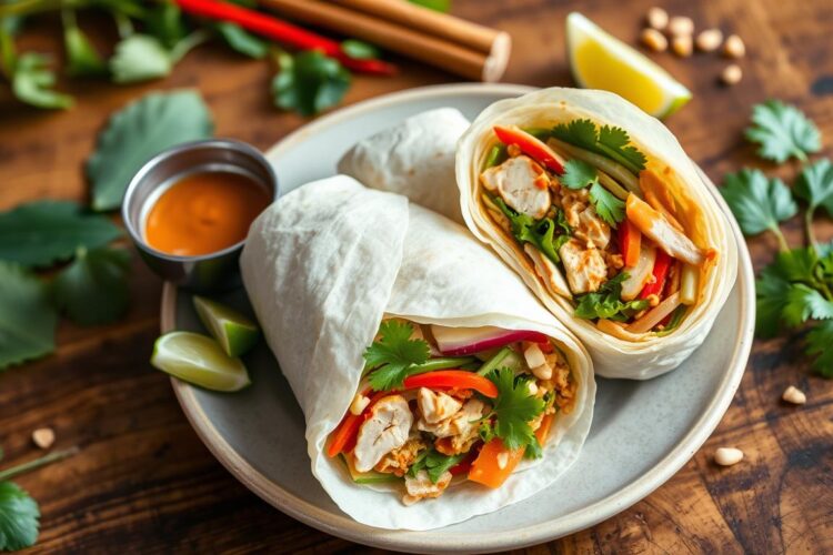 10-Minute Thai Peanut Wraps
