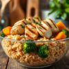 Healthy Chicken & Sweet Potato Rice Bowl