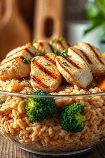 Healthy Chicken & Sweet Potato Rice Bowl