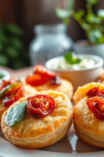 Keto Sun-Dried Tomato & Spinach Egg Biscuits
