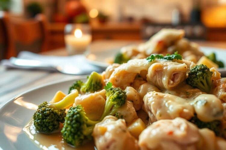 Low-Carb Creamy Chicken & Broccoli Bake