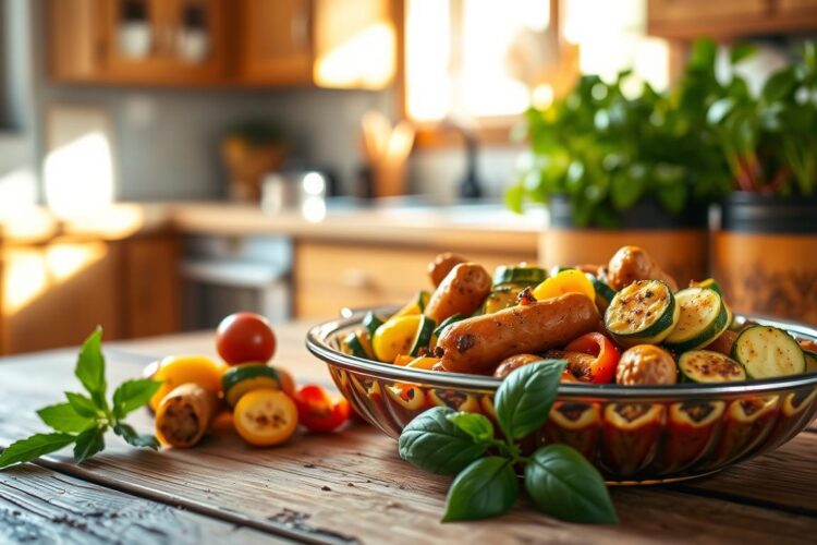 Low-Carb Italian Sausage & Zucchini Bake