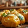 Cheesy Keto Garlic Drop Rolls