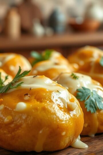 Cheesy Keto Garlic Drop Rolls