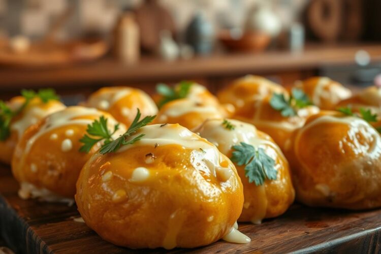 Cheesy Keto Garlic Drop Rolls