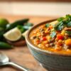 Creamy Vegan Lentil Tortilla Soup