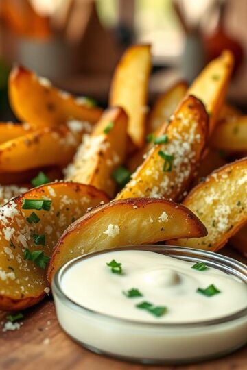 Garlic Parmesan Potato Wedges