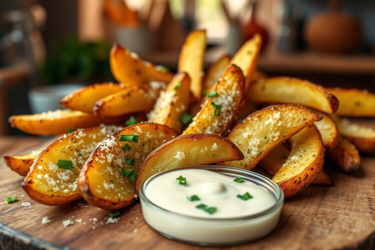 Garlic Parmesan Potato Wedges