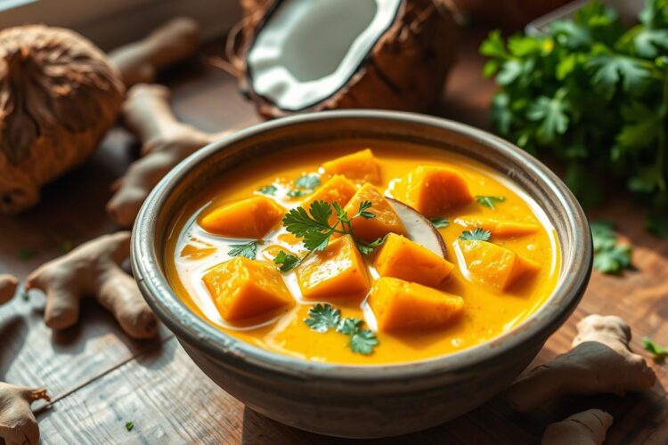 Ginger Sweet Potato Coconut Milk Stew
