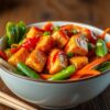 Korean Spicy Tofu & Vegetable Bowl