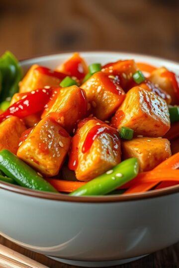 Korean Spicy Tofu & Vegetable Bowl