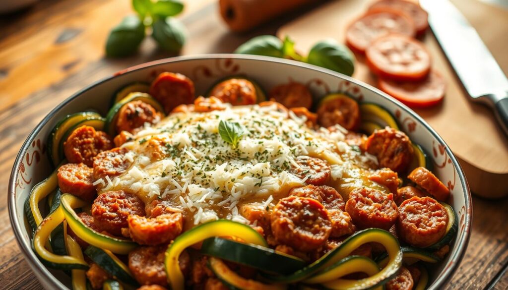 Low-Carb Italian Sausage Zucchini Casserole