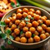 Vegan Sticky Sesame Chickpeas
