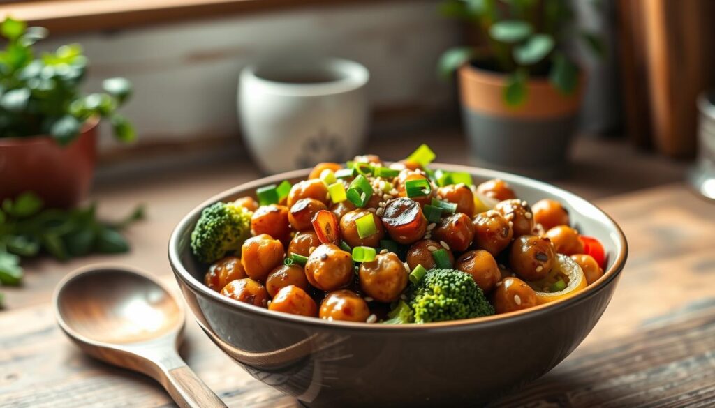 Vegan Sticky Sesame Chickpeas Weight Loss Recipe