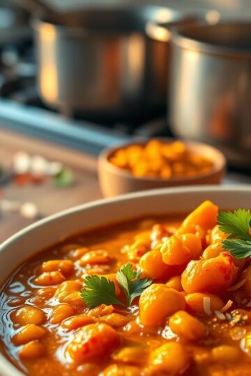 Coconut Red Lentil & Chickpea Curry