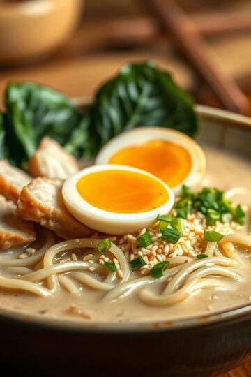Creamy Garlic Chicken Ramen