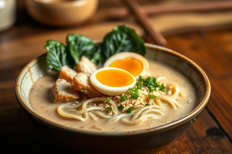 Creamy Garlic Chicken Ramen