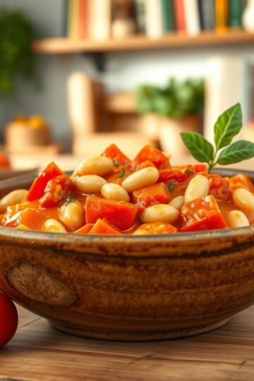 Creamy Vegan Tomato & White Bean Stew