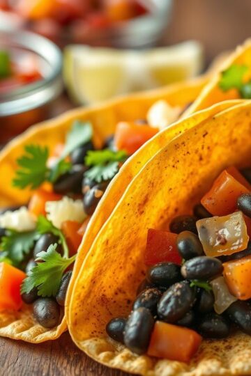 Crispy Black Bean Tacos