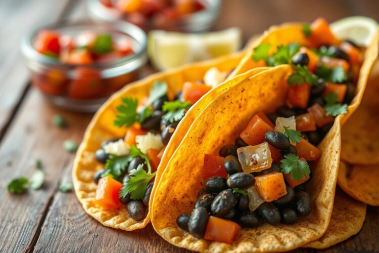 Crispy Black Bean Tacos
