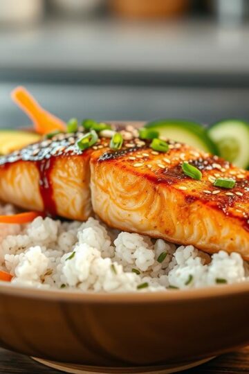 Crispy Salmon Rice Bowl