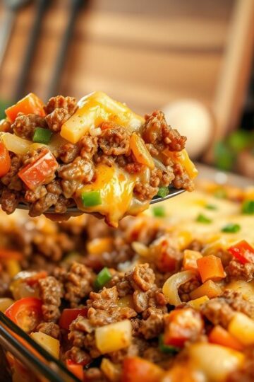 Easy Hobo Casserole with Ground Beef