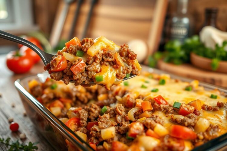 Easy Hobo Casserole with Ground Beef
