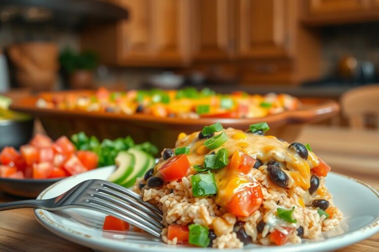 One-Pan Chicken Burrito Casserole