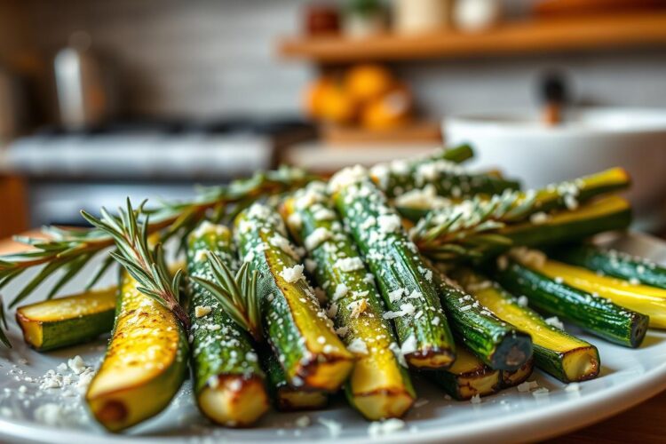 Rosemary Parmesan Zucchini Spears