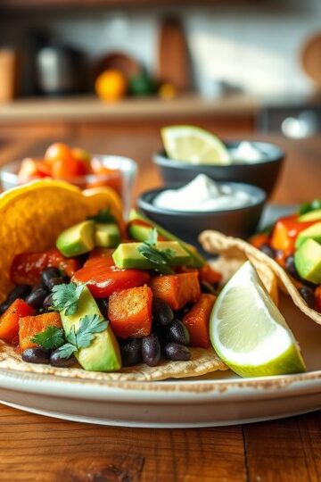 Spicy Chipotle Black Bean & Sweet Potato Tacos