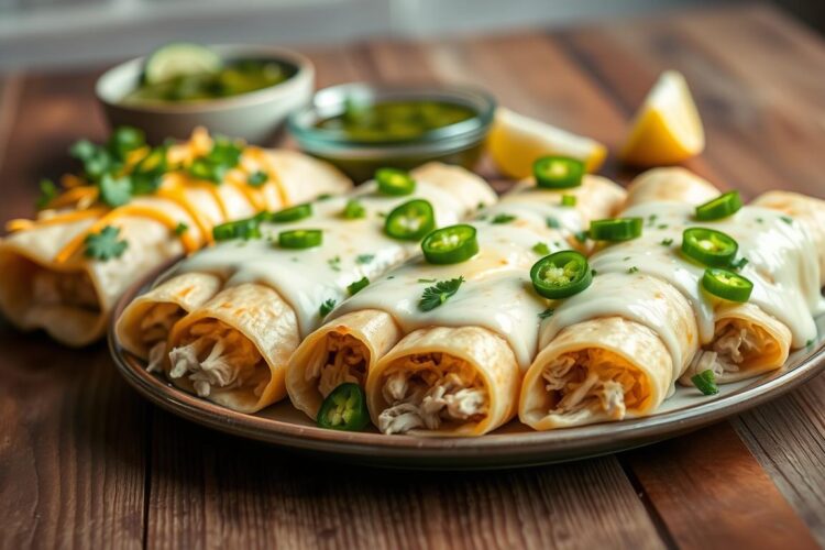Easy White Chicken Enchiladas