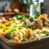 Low Carb High Protein Creamy Chicken & Broccoli Casserole