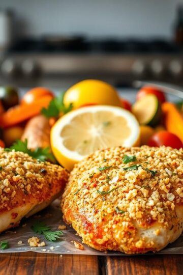 Parmesan Crusted Chicken Sheet Pan Dinner