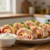 Keto Ham & Cheese Stuffed Roll-Ups