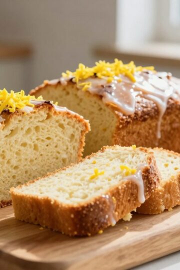 Keto Lemon Bread with Glaze