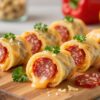 Keto Pepperoni Cheese Roll-Ups