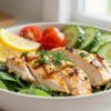 Low Carb High Protein Lemon Dill Chicken Bowl