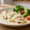 Rich Low Carb Creamy Chicken with Broccoli & Tomatoes