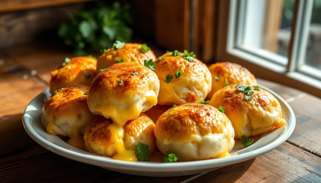 cheesy keto garlic drop rolls recipe