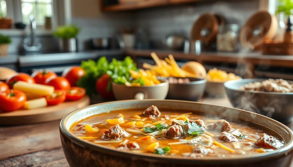 keto cheeseburger soup recipe