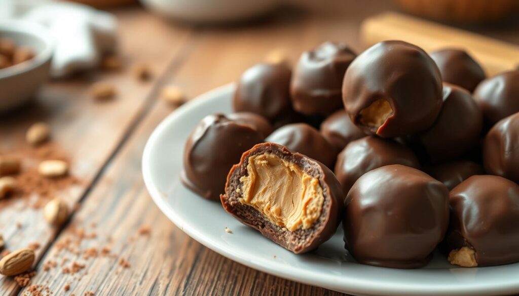 keto chocolate peanut butter fat bombs